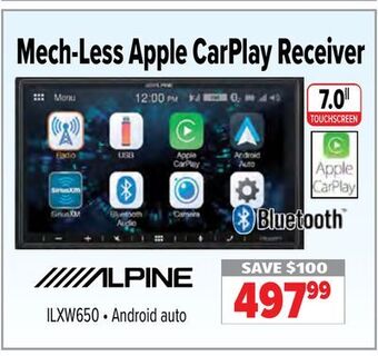 2001 Audio Video Alpine mech-less apple carplay receiver offer