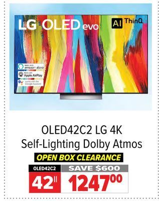 2001 Audio Video Lg 42 4k self-lighting dolby atmos offer
