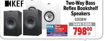 2001 Audio Video Kef two-way bass reflex bookshelf speakers offer
