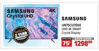 2001 Audio Video Samsung 75 uhd 4k smart crystal display offer