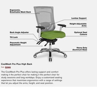 Source Office Furnishings Coolmesh pro plus high back offer