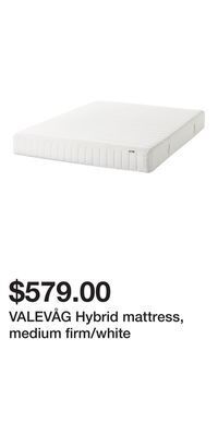 IKEA Valevåg hybrid mattress, medium firm/white offer