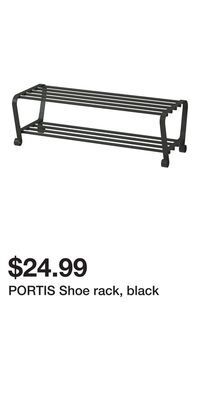 IKEA Portis shoe rack, black offer