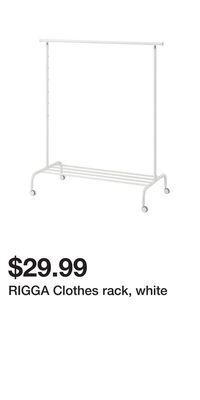 IKEA Rigga clothes rack, white offer