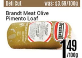 Nations Fresh Foods Brandt meat olive pimento loaf offer