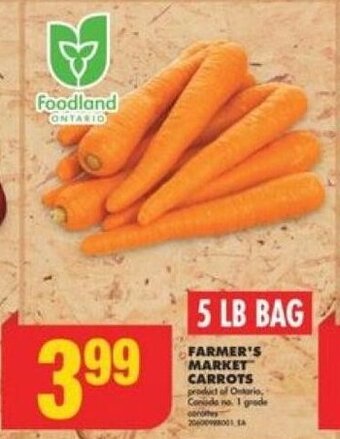 No Frills FARMER'S MARKET CARROTS offer