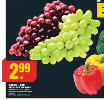 No Frills GREEN RED SEEDLESS GRAPES offer
