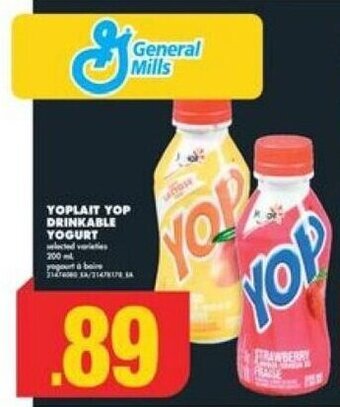 No Frills YOPLAIT YOP DRINKABLE YOGURT 200 mL offer