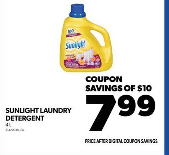 Real Canadian Superstore Sunlight laundry detergent, 4 l offer