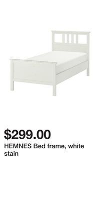 IKEA Hemnes bed frame, white stain offer