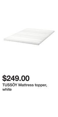 IKEA Tussöy mattress topper, white offer