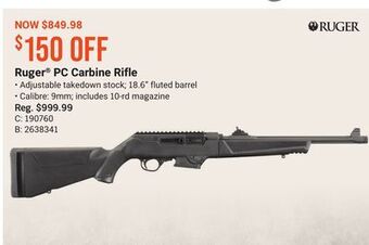 Bass Pro Ruger pc carbine rifle offer