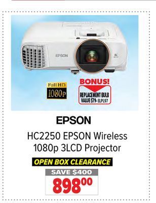 2001 Audio Video Epson wireless 1080p 3lcd projector offer