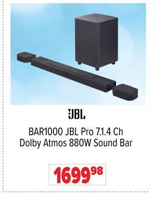 2001 Audio Video Jbl pro 7.1.4 ch dolby atmos 880w sound bar offer