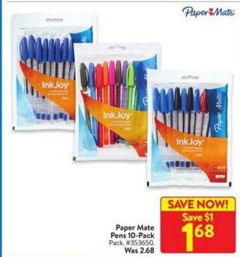 Walmart Paper Mate Pens 10 Pack offer