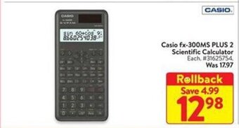Walmart Casio fx-300MS PLUS 2 Scientific Calculator offer
