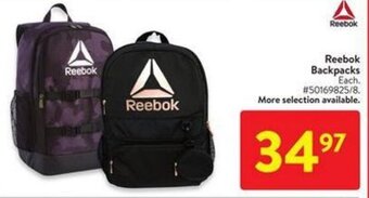 Walmart Reebok Backpacks offer