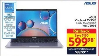 Walmart ASUS Vivobook 15 X515 offer