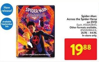 Walmart Spider-Man: Across the Spider-Verse on DVD offer