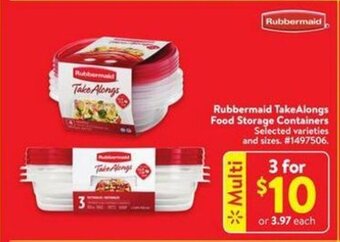 Walmart Rubbermaid TakeAlongs Food Storage Containers offer