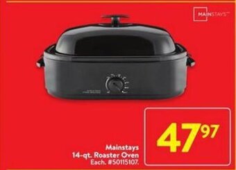 Walmart Mainstays 14-qt. Roaster Oven offer
