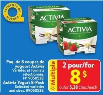 Walmart Activia Yogurt 8-Pack offer