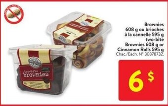 Walmart two-bite Brownies 608 g or Cinnamon Rolls 595 g offer