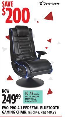 Canadian Tire X rocker evo pro 4.1 pedestal bluetooth gaming chair offer