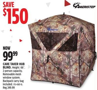 Canadian Tire Ameristep care taker hub blind offer