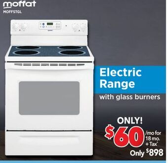 Surplus Furniture Electric range with glass burners offer