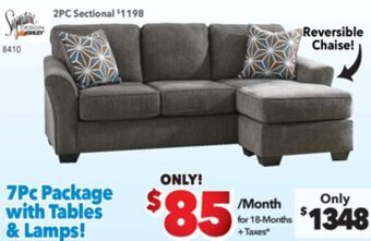 Surplus Furniture Brise slate 2-piece sectional offer