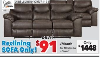 Surplus Furniture Boxberg teak reclining sofa offer