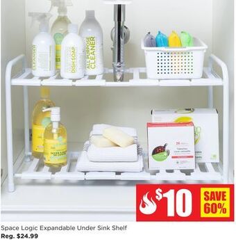 Kitchen Stuff Plus Space logic expandable under sink shelf offer