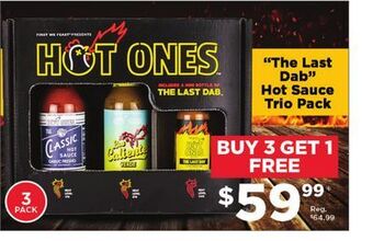 Showcase Hot ones the last dab hot sauce trio pack offer