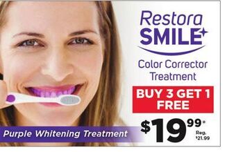 Showcase Restorasmile color corrector treatment offer