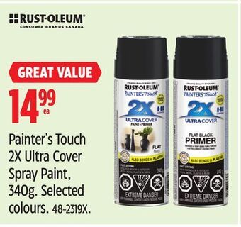 Canadian Tire Rust-oleum painter's touch 2x ultra cover spray paint, 340g offer