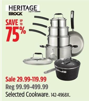 Canadian Tire Heritage the rock selected cookware offer