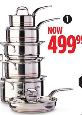 Canadian Tire Lagostina 5-ply copper-clad stainless steel cookset offer