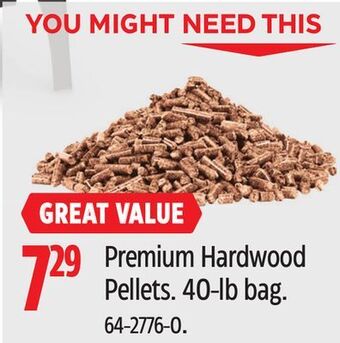Canadian Tire Premium hardwood pellets offer