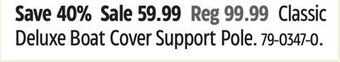 Canadian Tire Classic deluxe boat cover support pole offer