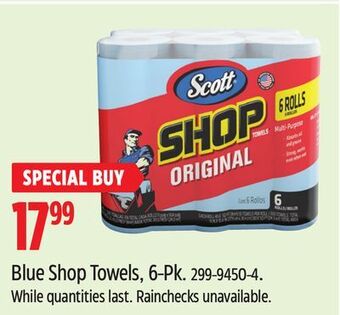 Canadian Tire Scott blue shop towels, 6-pk offer