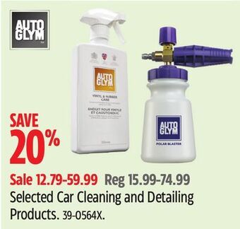 Canadian Tire Auto glym selected car cleaning and detailing products offer