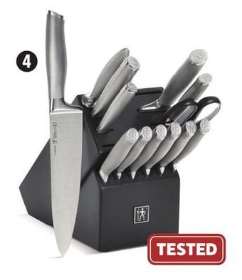 Canadian Tire Henckels 14-pc satin-finish stainless-steel knife block set offer
