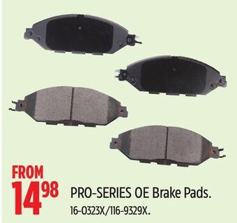 Canadian Tire Pro-series oe brake pads offer