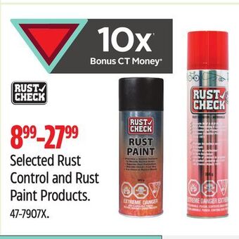 Canadian Tire Selected rust control and rust paint products offer