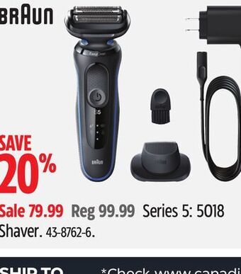 Canadian Tire Braun series 5: 5018 shaver offer