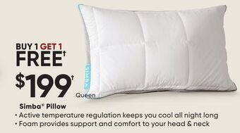 Sleep Country Simba pillow offer