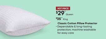 Sleep Country Classic cotton pillow protector offer