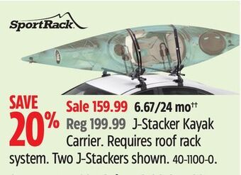 Canadian Tire Sportrack j-stacker kayak carrier offer