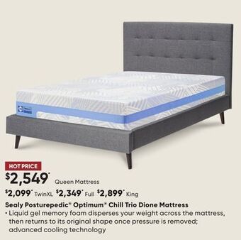 Sleep Country Sealy posturepedic optimum chill trio dione mattress offer